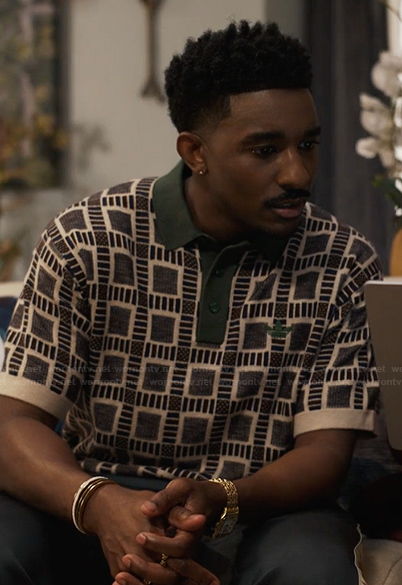Jazz’s geometric print polo on Bel-Air