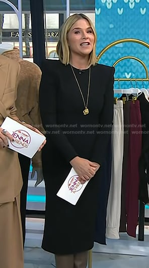 Jenna’s black long sleeve sheath dress on Today