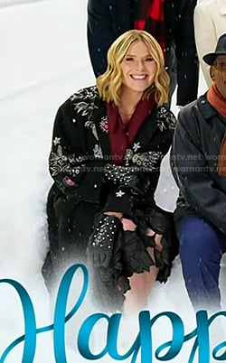 Jenna’s black patch coat on Today