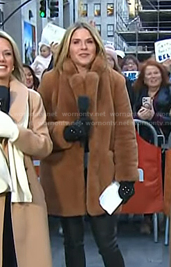 Jenna’s brown fur coat on Today