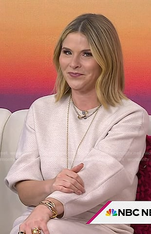 Jenna’s ivory herringbone dress on Today