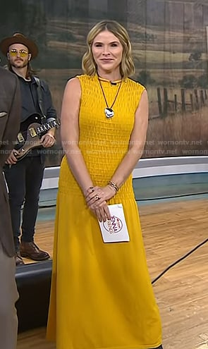Jenna’s yellow smocked maxi dress on Today