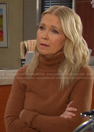 Jennifer’s brown turtleneck sweater on Days of our Lives