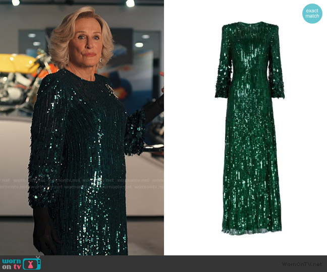 Jenny Packham Nymph gown worn by Dina Standish (Glenn Close) on Alls Fair