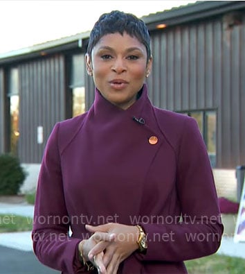 Jericka Duncan’s purple coat on CBS Mornings