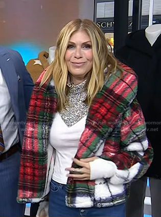 Jill’s plaid sherpa jacket on Today