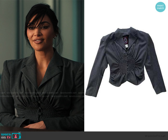 John Galliano 1997 Blazer worn by Allura Grant (Kim Kardashian) on Alls Fair