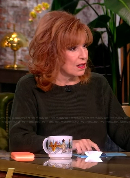 Joy’s green ribbed sweater on The View