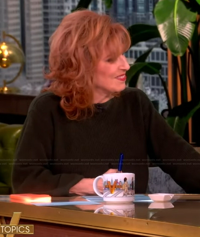 Joy’s green ribbed sweater on The View