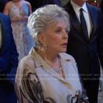Julie’s smbroidered shirt on Days of our Lives
