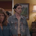 Jules’s aztec denim jacket on Greys Anatomy