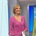 Kate’s pink floral print ruched dress on NBC News Daily