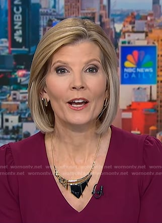 Kate’s black stone necklace on NBC News Daily
