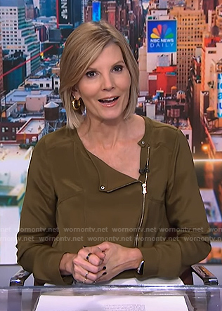 Kate’s khaki zip detail top on NBC News Daily