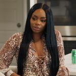 Keiarna’s animal print top and leggings on The Real Housewives of Potomac