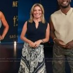 Kit’s paisley print skirt on Access Hollywood
