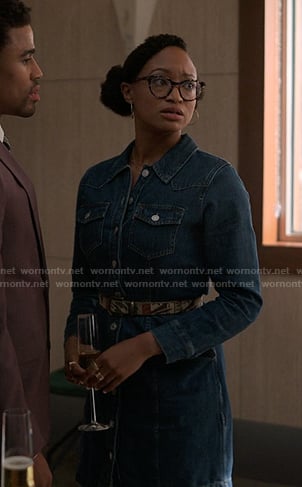 Kristin’s denim dress on Reasonable Doubt