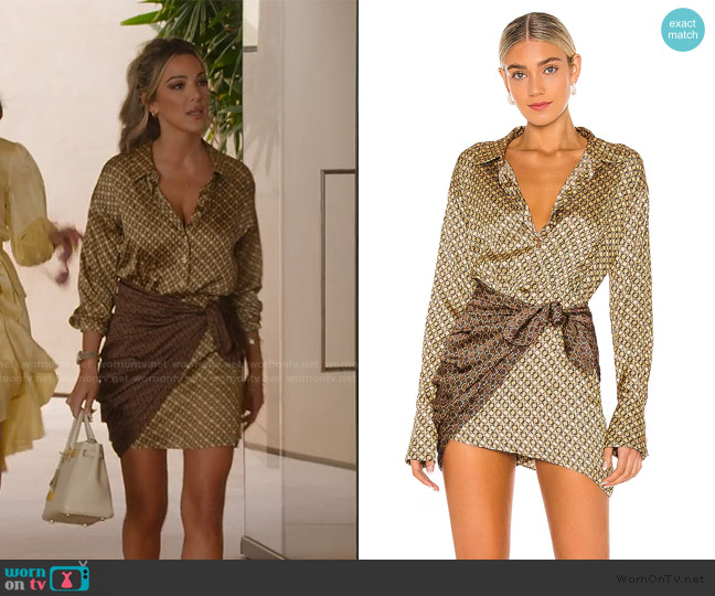 L'Academie The Kamille Mini Dress worn by Alex Halll (Alex Hall) on Selling the OC