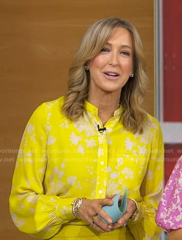 Lara’s yellow floral blouse on Good Morning America