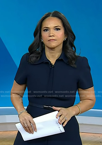 Laura’s navy collared mini dress on Today