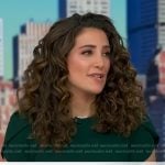 Leah Croll’s green cap sleeve dress on Good Morning America