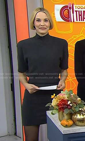 Leslie Bibb’s grey sweater mini dress on Today