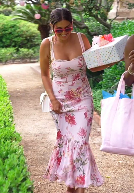 Leva’s pink floral print dress on Southern Charm