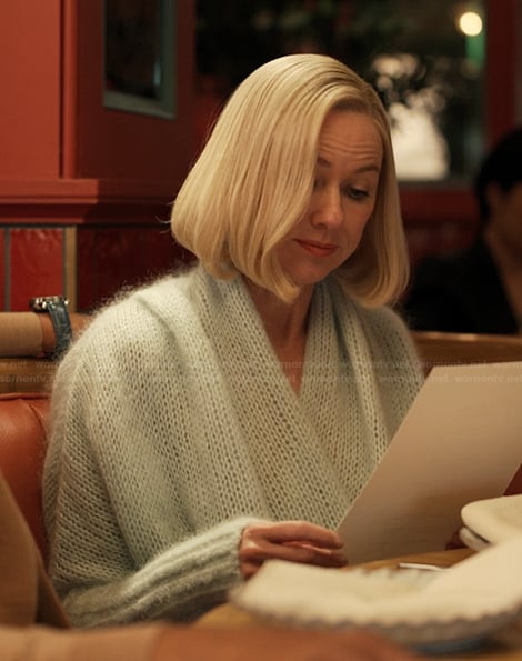 Liberty’s wrap sweater on Alls Fair