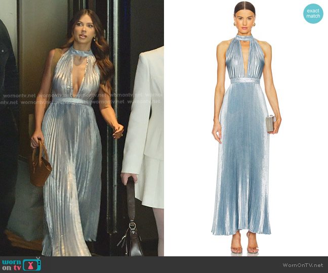 L'Idee Chateau Gown in Polar Shimmer worn by Demi Engemann on The Secret Lives of Mormon Wives