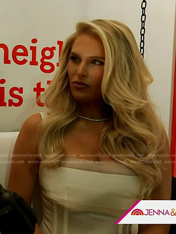 Madison LeCroy’s ivory sleeveless dress on Today