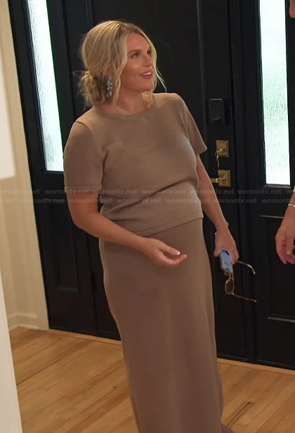 Madison’s brown knit top and skirt on Southern Charm