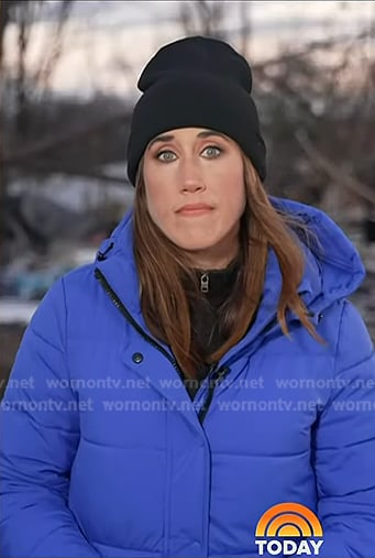 Maggie’s blue padded jacket on Today