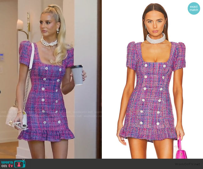 Majorelle Marseille Mini Dress worn by Emma Hernan on Selling Sunset