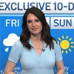 Maria’s blue ribbed button front dress on Today