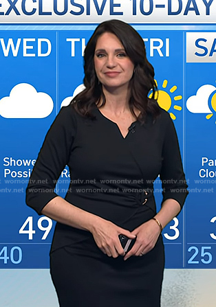 Maria’s black ring waist detail dress on Today
