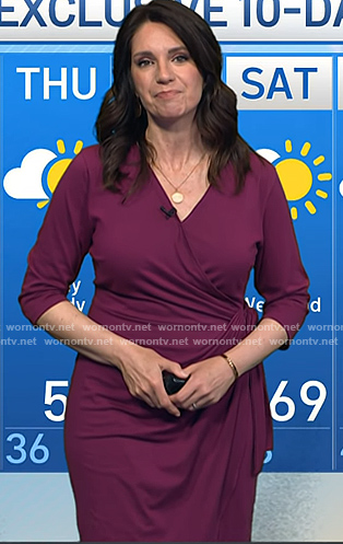 Maria’s purple wrap dress on Today