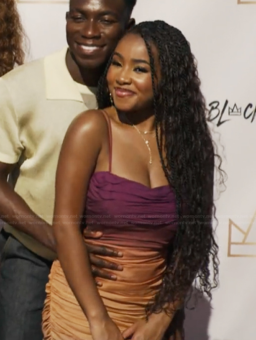 Marisa’s ombre drape mini dress on Bel-Air
