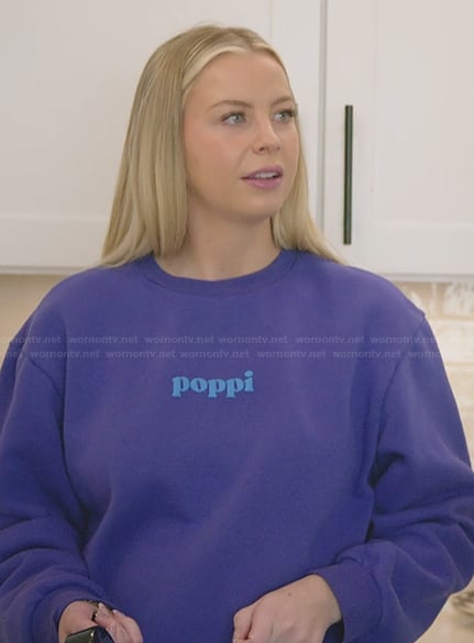 Mayci’s blue sweatshirt on The Secret Lives of Mormon Wives
