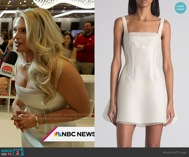 McQueen Corset Silk Minidress in Chalk worn by Madison LeCroy on Today