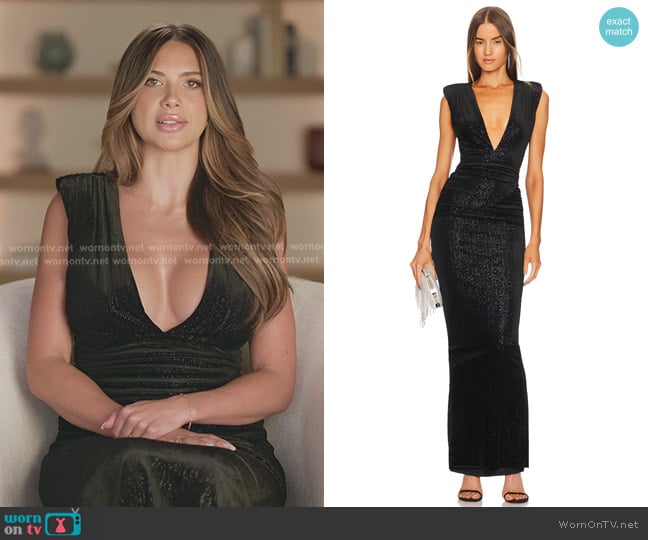 Michael Costello x REVOLVE Hana Gown worn by Demi Engemann on The Secret Lives of Mormon Wives