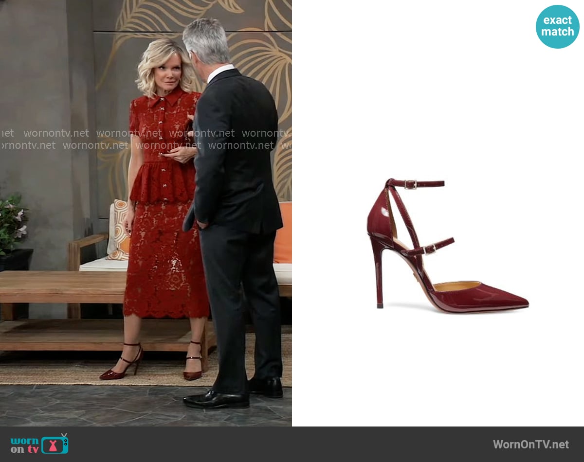 MICHAEL Michael Kors Cardi Patent Leather Pumps worn by Ava Jerome (Maura West) on General Hospital
