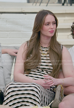 Mikayla’s stripe knit dress on The Secret Lives of Mormon Wives