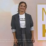 Minka Kelly’s grey plaid skirt on Today