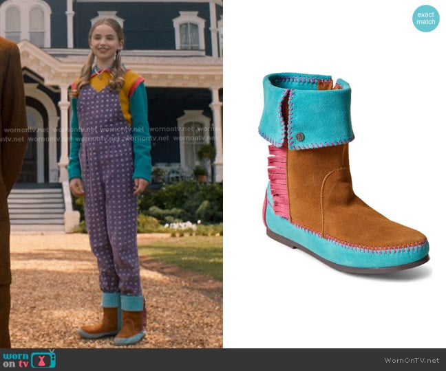 Minnetonka x Stranger Things Holly Wheeler Mid-Calf Boot worn by Holly Wheeler (Nell Fisher) on Stranger Things