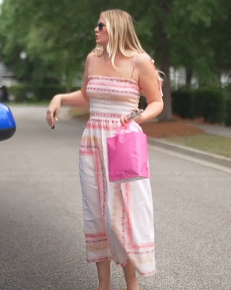 Molly’s embroidered maxi dress on Southern Charm