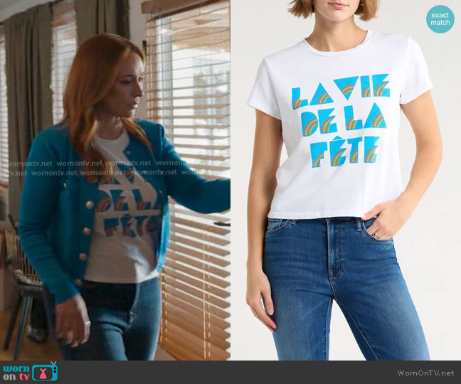 Mother The Lil Sinful Graphic Tee in La Vie De La Fete worn by Maddie Kendall (Jennifer Love Hewitt) on 9-1-1