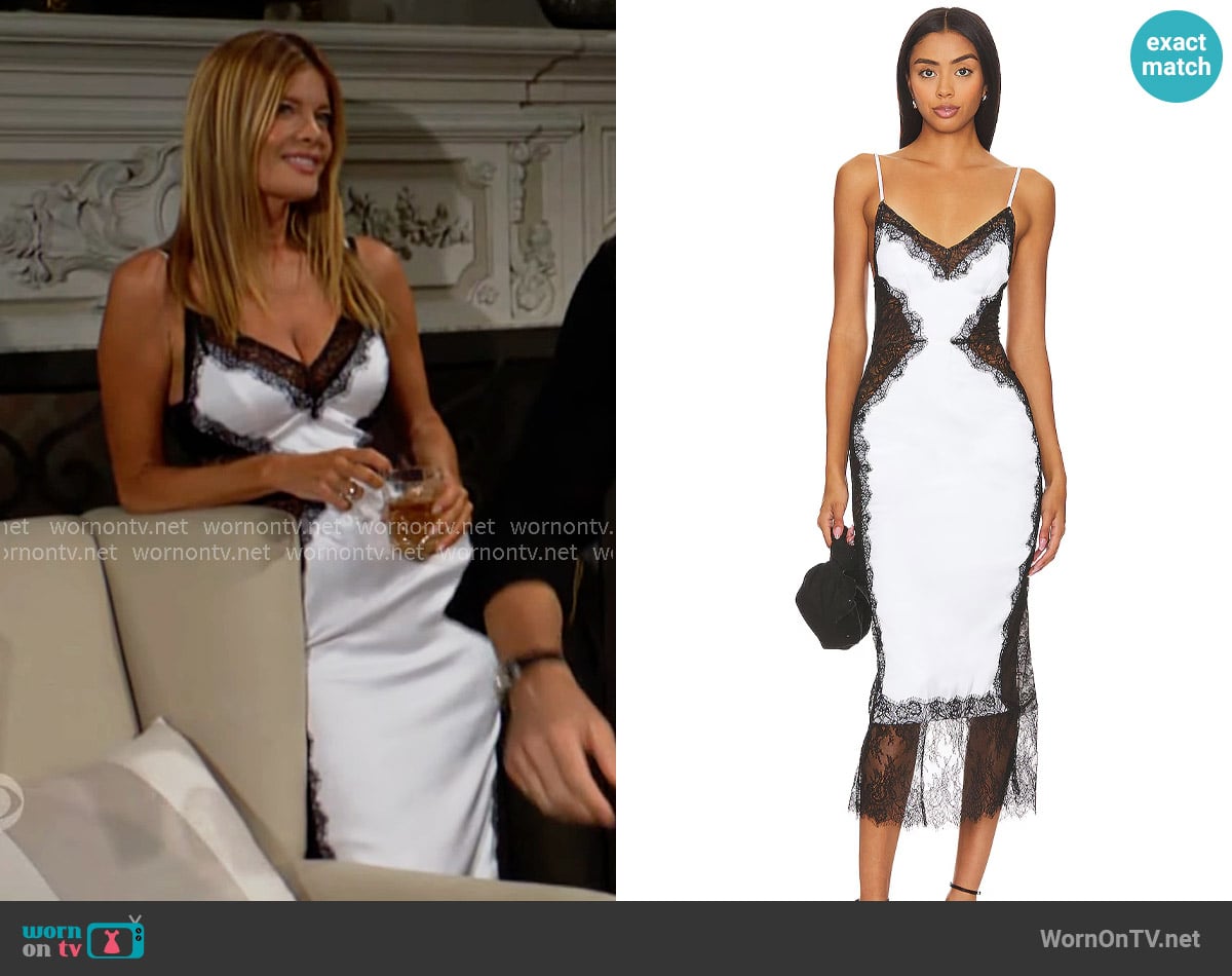 NBD Lilia Midi Dress worn by Phyllis Summers (Michelle Stafford) on The Young and the Restless