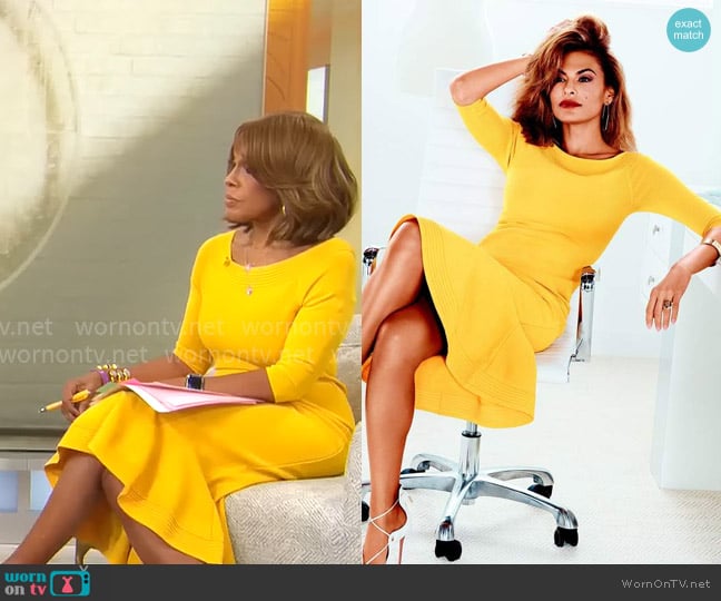 New York & Company - Eva Mendes Collection Melinda Dress worn by Gayle King on CBS Mornings