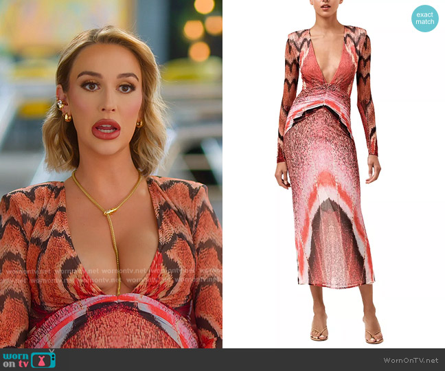 PatbO Papillon Tulle Long Dress in Light Orange worn by Ashtyn Zerboni (Ashtyn Zerboni) on Selling the OC