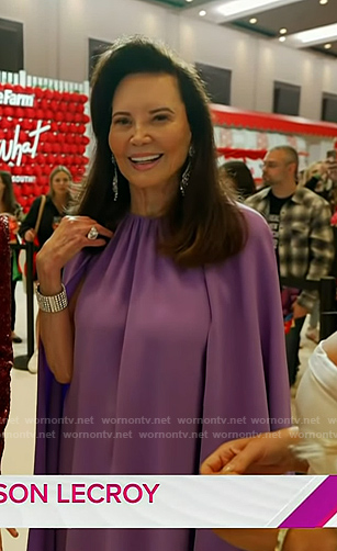 Patricia Altschul’s purple cape gown on Today